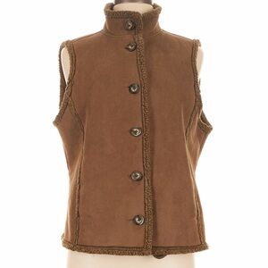 L.L. Bean Tan Shearling Vest
